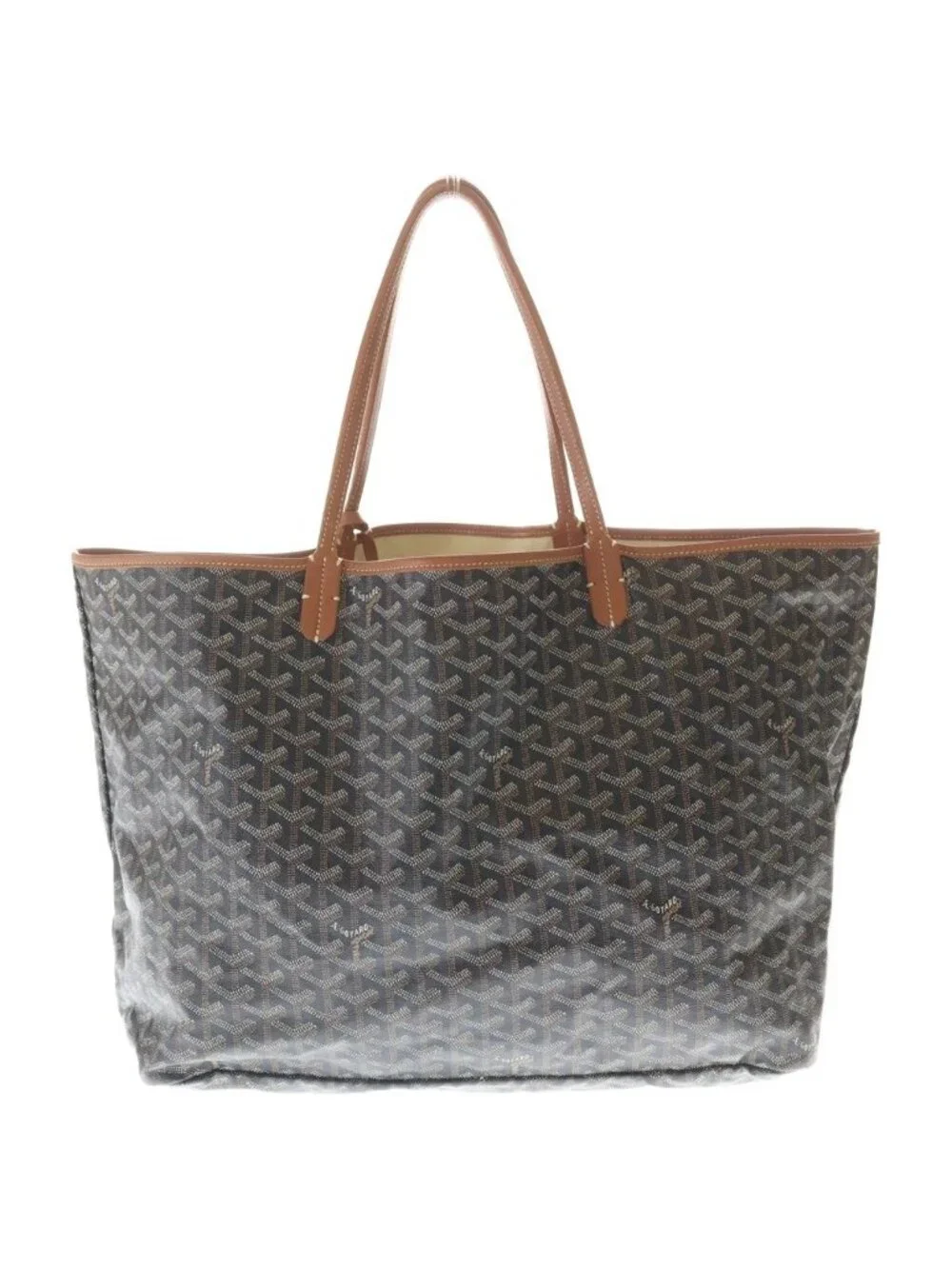 Goyard Saint Louis GM Tote Brown Leather